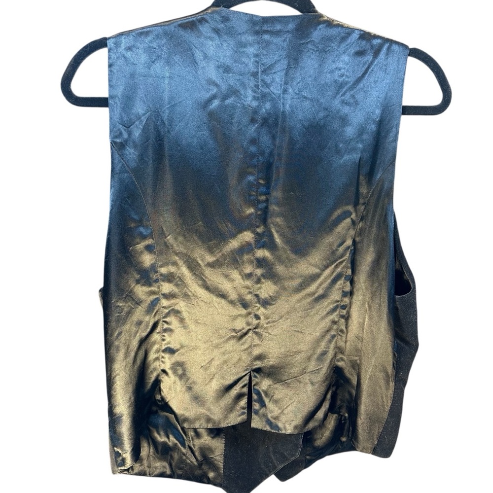 Vintage Apart Black Velvet Vest Women’s Size 14 Classic Annie Hall Whimsygoth - Picture 2 of 9